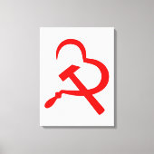Sikkel En Hamer, Hart, Liefde, Communisme Canvas Afdruk (Voorkant)