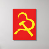 Sikkel En Hamer, Hart, Liefde, Communisme Canvas Afdruk (Voorkant)