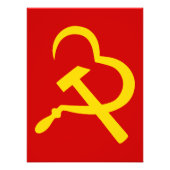 Sikkel En Hamer, Hart, Liefde, Communisme Foto Afdruk (Voorkant)