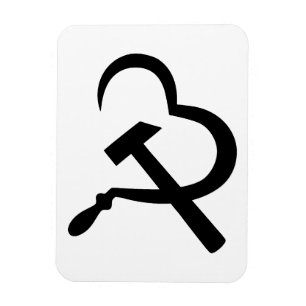 Sikkel En Hamer, Hart, Liefde, Communisme Magneet