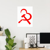 Sikkel En Hamer, Hart, Liefde, Communisme Poster (Thuiskantoor)