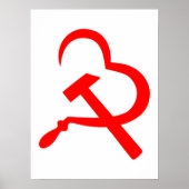 Sikkel En Hamer, Hart, Liefde, Communisme Poster (Voorkant)