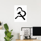 Sikkel En Hamer, Hart, Liefde, Communisme Poster (Thuiskantoor)
