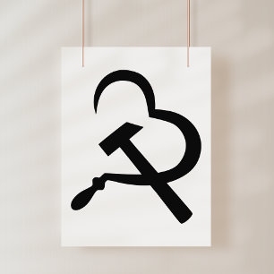 Sikkel En Hamer, Hart, Liefde, Communisme Poster