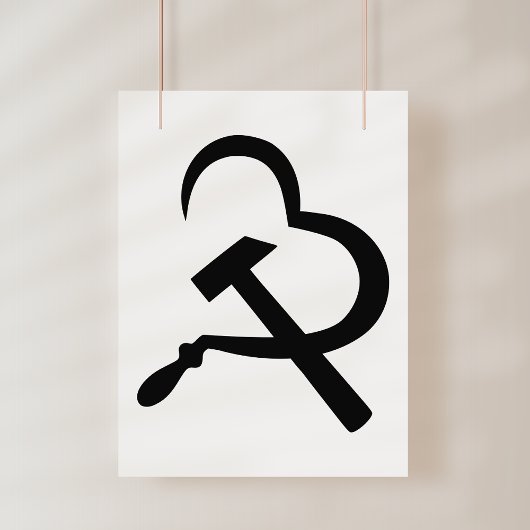 Sikkel En Hamer, Hart, Liefde, Communisme Poster