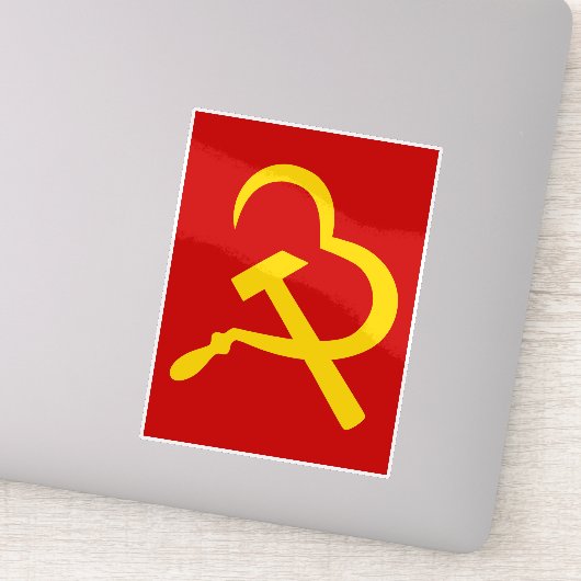 Sikkel En Hamer, Hart, Liefde, Communisme Sticker (Detail)