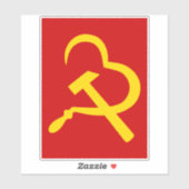 Sikkel En Hamer, Hart, Liefde, Communisme Sticker (Vel)