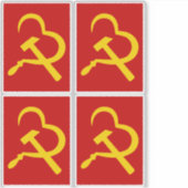 Sikkel En Hamer, Hart, Liefde, Communisme Sticker (Voorkant)