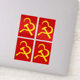 Sikkel En Hamer, Hart, Liefde, Communisme Sticker