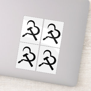 Sikkel En Hamer, Hart, Liefde, Communisme Sticker