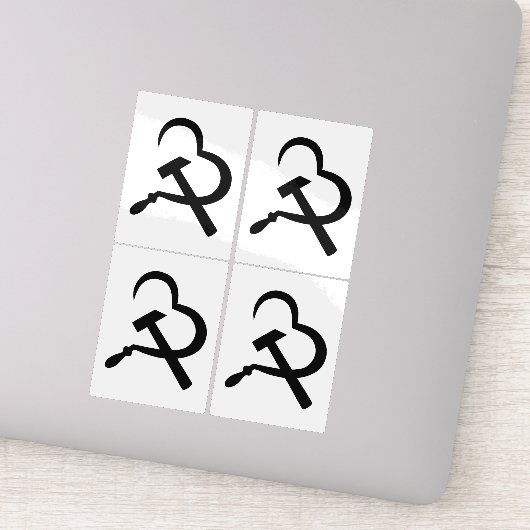 Sikkel En Hamer, Hart, Liefde, Communisme Sticker (Detail)