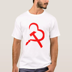 Sikkel En Hamer, Hart, Liefde, Communisme T-shirt