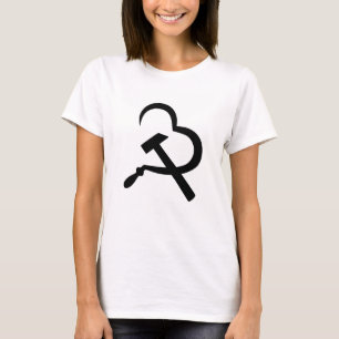 Sikkel En Hamer, Hart, Liefde, Communisme T-shirt