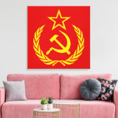 Sikkel en hamer, USSR, CCCP, Communisme Canvas Afdruk (Insitu (Woonkamer))