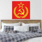 Sikkel en hamer, USSR, CCCP, Communisme Canvas Afdruk (Insitu (Slaapkamer))