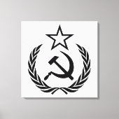 Sikkel en hamer, USSR, CCCP, Communisme Canvas Afdruk (Voorkant)