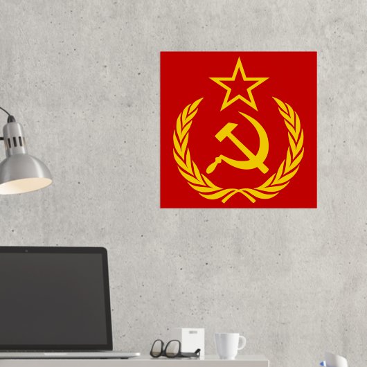 Sikkel en Hamer, USSR, CCCP, Communisme Folie Afdrukken (Insitu (Desk 2))