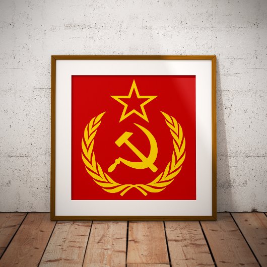 Sikkel En Hamer, USSR, CCCP, Communisme Foto Afdruk