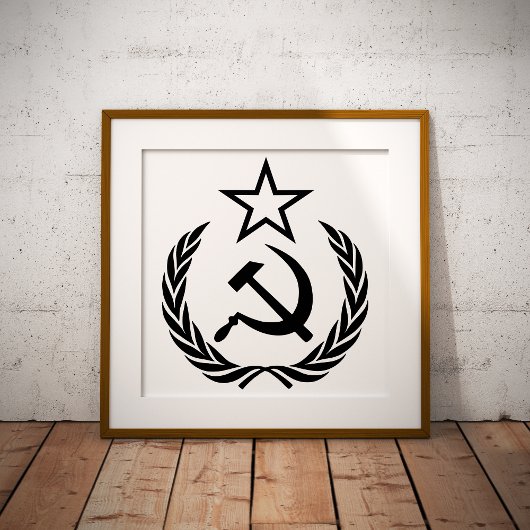 Sikkel en hamer, USSR, CCCP, Communisme Foto Afdruk