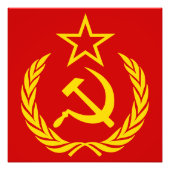 Sikkel En Hamer, USSR, CCCP, Communisme Foto Afdruk (Voorkant)