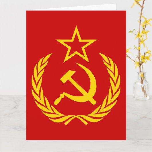 Sikkel en Hamer, USSR, CCCP, Communisme Kaart (Gele Bloem)