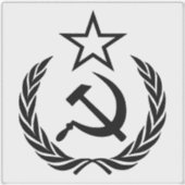 Sikkel en hamer, USSR, CCCP, Communisme Sticker (Voorkant)