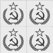 Sikkel en hamer, USSR, CCCP, Communisme Sticker (Voorkant)