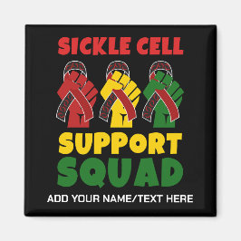 SIKKELCEL Awareness SUPPORT SQUAD Aangepaste naam Magneet