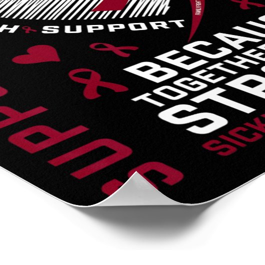 Sikkelcel Bewustzijn Shirt Dochter Support Group Poster (Hoek)