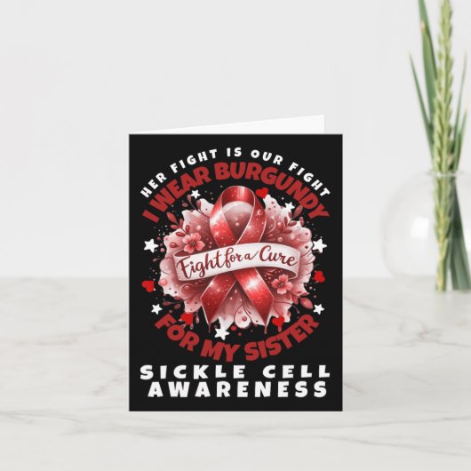 Sikkelcel Haar gevecht is mijn vechtzuster Kaart (Voorkant)