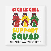 SIKKELCEL SUPPORT SQUAD Aangepaste naam Magneet (Voorkant)