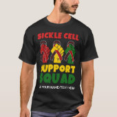 SIKKELCEL SUPPORT SQUAD Aangepaste naam T-shirt (Voorkant)