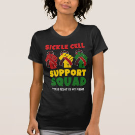 SIKKELCEL SUPPORT SQUAD Aangepaste naam T-shirt