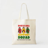 SIKKELCEL SUPPORT SQUAD Aangepaste naam Tote Bag (Voorkant)