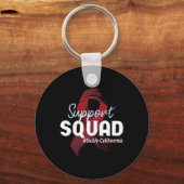 Sikkelcelanemie Awareness Support Squad Burgund Sleutelhanger (Voorkant)