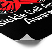 Sikkelcelanemie Bewustzijn Warrior Ondersteuning R Poster (Hoek)