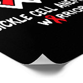 Sikkelcelanemie Bewustzijn Warrior Ondersteuning R Poster (Hoek)