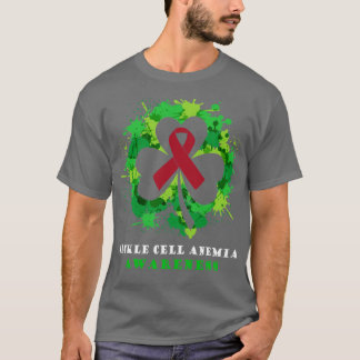 Sikkelcelanemie Bewustzijnslint Shamrock Saint T-shirt