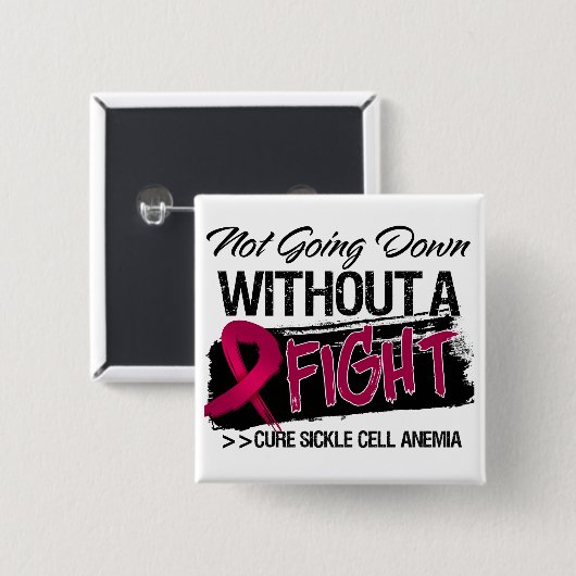 Sikkelcelanemie gaat niet omlaag vierkante button 5,1 cm (Voorkant /achterkant)