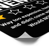 Sikkelcelanemie One Star Rating Funny Awareness Poster (Hoek)