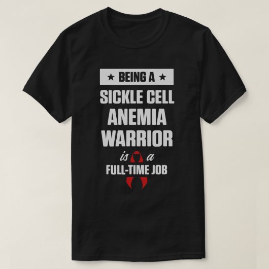 Sikkelcelanemie overlevende full-time anemische wa t-shirt (Design voorkant)