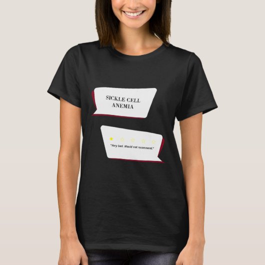 Sikkelcelanemie Review zeer slecht. Zou niet reco T-shirt (Voorkant)