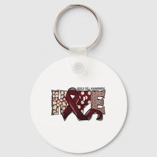 Sikkelcelanemie SCD Awareness Month Ribbon Hope Sleutelhanger