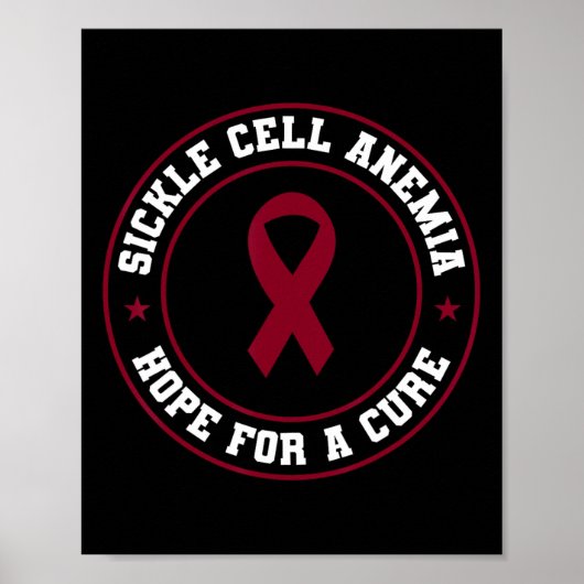 Sikkelcelanemie strijder SCD Bourgondische bewustw Poster (Voorkant)