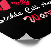 Sikkelcelanemie Warrior Butterfly Support Red R Poster (Hoek)
