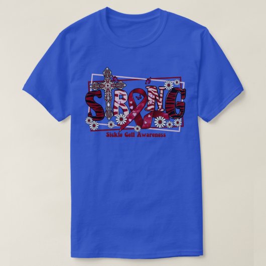 Sikkelcelbewustwording dwarslint Sterk T-shirt (Design voorkant)