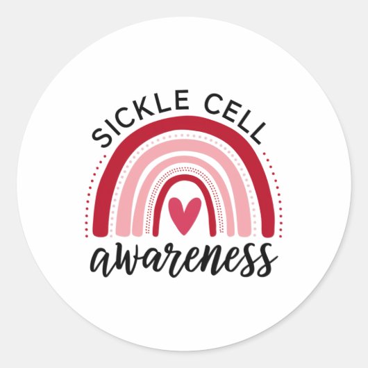 Sikkelcelbewustzijn 28 ronde sticker (Voorkant)