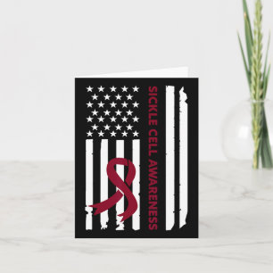 Sikkelcelbewustzijn Maand Bourgogne Ribbon Amerika Kaart