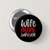 Sikkelcelbewustzijn Ribbon Moeder Vrouw Moeder Ove Ronde Button 5,7 Cm (Voorkant /achterkant)