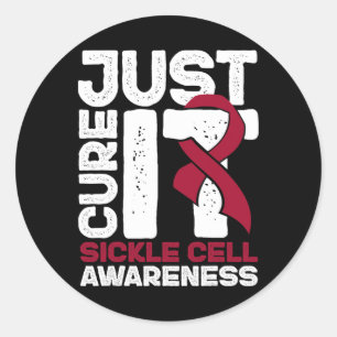 Sikkelcelbewustzijn - SCA - SCD Warrior Blood Di Ronde Sticker